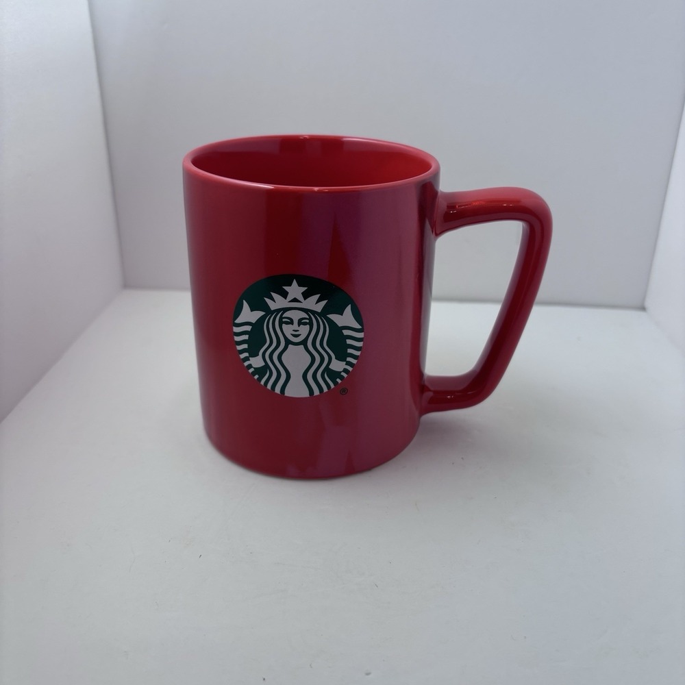 Starbucks Coffee Cocoa MUG - Ceramic Red Classic W/ Green Siren Logo, 12 oz 2022